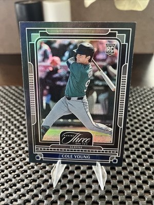 2025 Panini Three and Two Cole Young Cole Young #140 Black /8 (RC) Mariners SSP