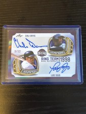 Chili Davis & Luis Sojo Dual Auto /12 – 1998 Yankees Ring Team –