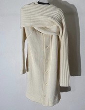   Yohji Yamamoto 07aw Asymmetrical Knit Cardigan with Stole, Wool, Size 2