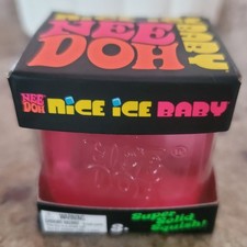 PINK NeeDoh Nice Ice Baby Sensory Squeeze Toy Super Solid Squish 1.25"