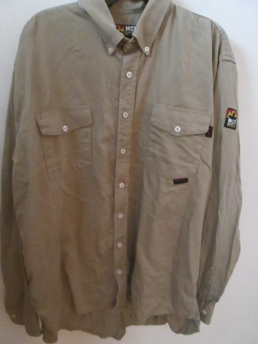 MCR Safety Gear Tan Flame Resistant Shirt Style # S1TX2 Size 2XL Reg.