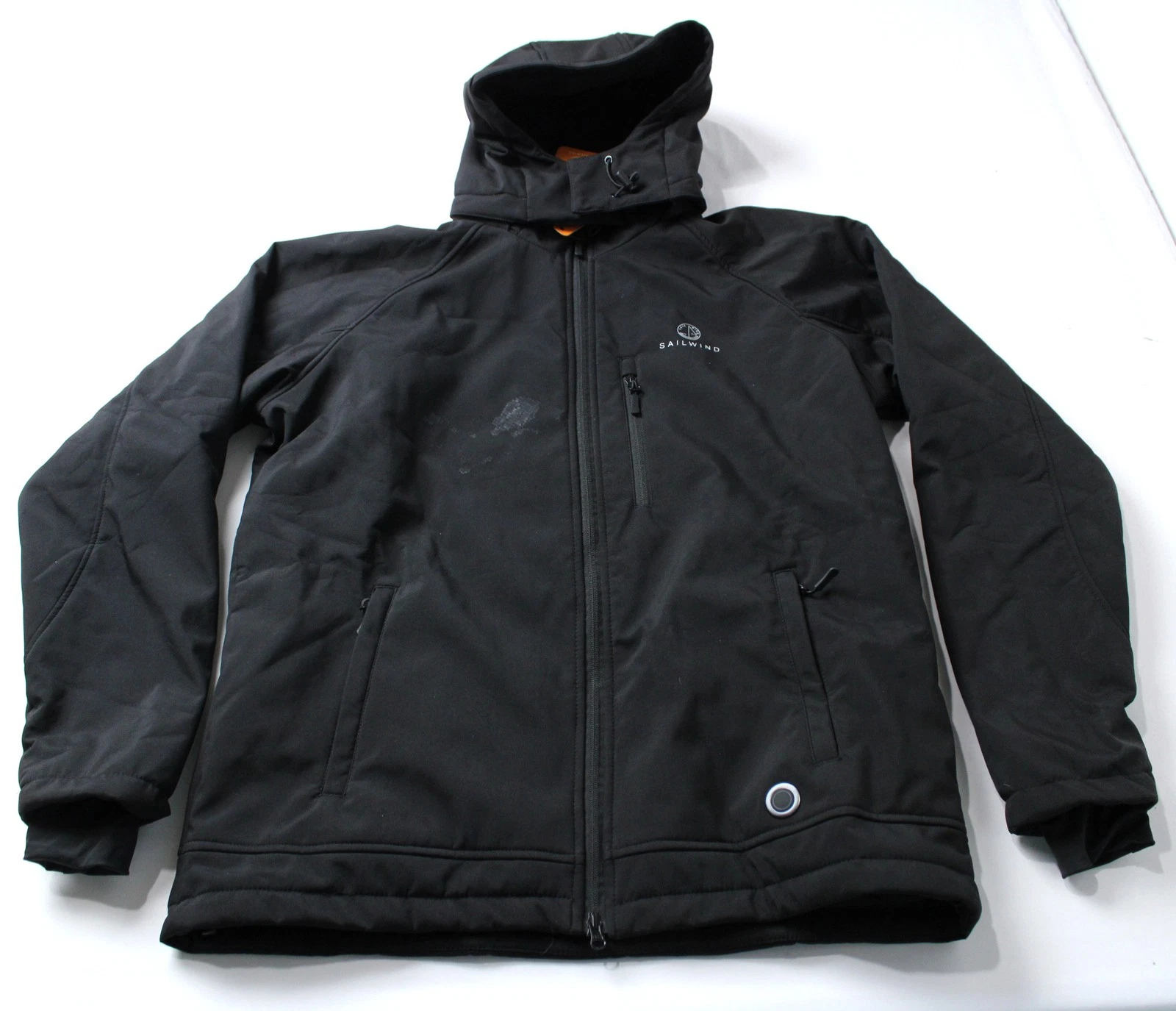 Sailwind Mens Classic Outdoor Lightweight Full-Zip Heated Jacket CL8 Black Large