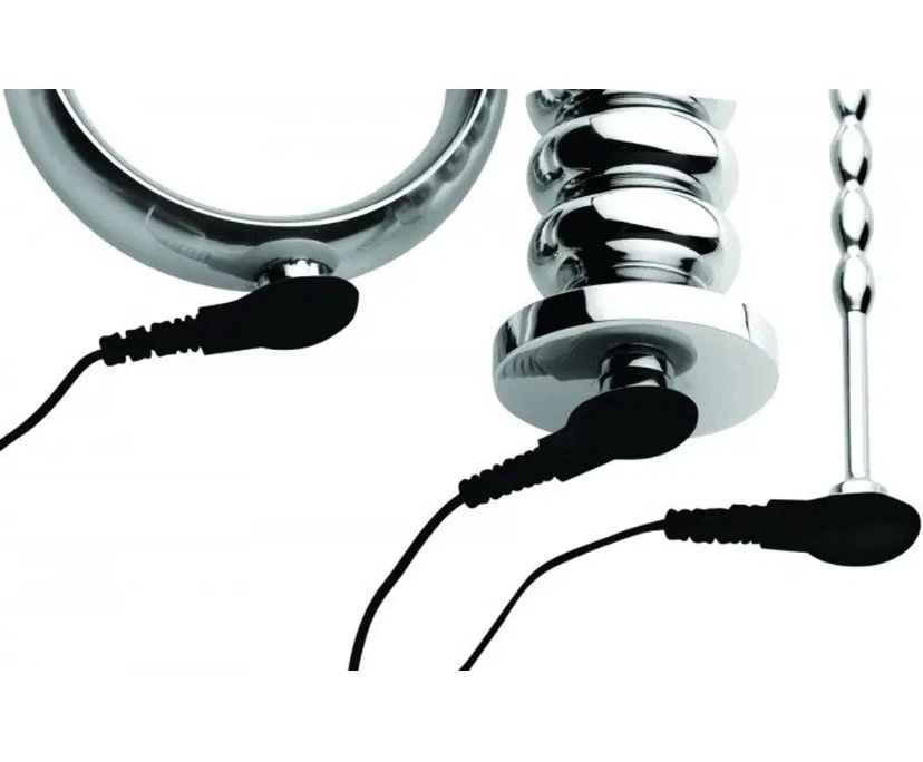 ZEUS- ELECTRO Serie Deluxe VOLTAIC Para HIM Acero Inoxidable Fetiche Macho E-Stim Kit Foto 4 de 4