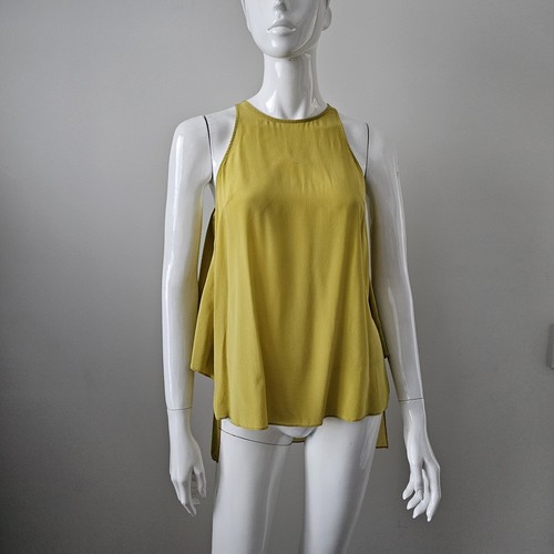 Sass & Bide Silk Chartreuse Top Tank Size 8 - Picture 8 of 8