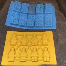 LEGO Mini Figure & Blocco Mattoni Silicone Stampo Vassoio Caramelle Ghiaccio Cioccolato