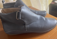 Handmade Italian Leather Gray Ankle Bootie Bo...