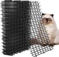 Cat Deterrent Scat Mats 12-Pack 16x8 Inch with Spikes for Indoor/Outdoor Use