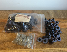 Miś Oczy i plastikowe plecy 24mm 70+ szt. Miękka zabawka Lalka Rękodzieło Plastik nieużywany