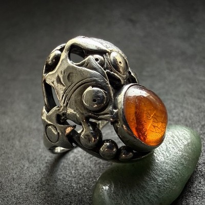 Vintage Ring N E From Sterling Silber 925 Denmark Bernstein RG 49/50