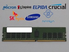 Lot of 2 Major Brand 8 GB DDR4-2133P PC4-17000R 1RX4 1.2V DIMM Server RAM