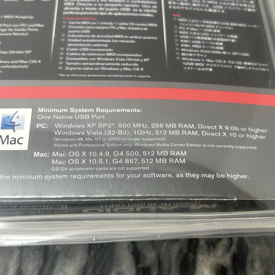 M-Audio Midisport Uno USB MIDI Interface, 1x1, 16 Channels, Portable - Black - Image 4 of 4