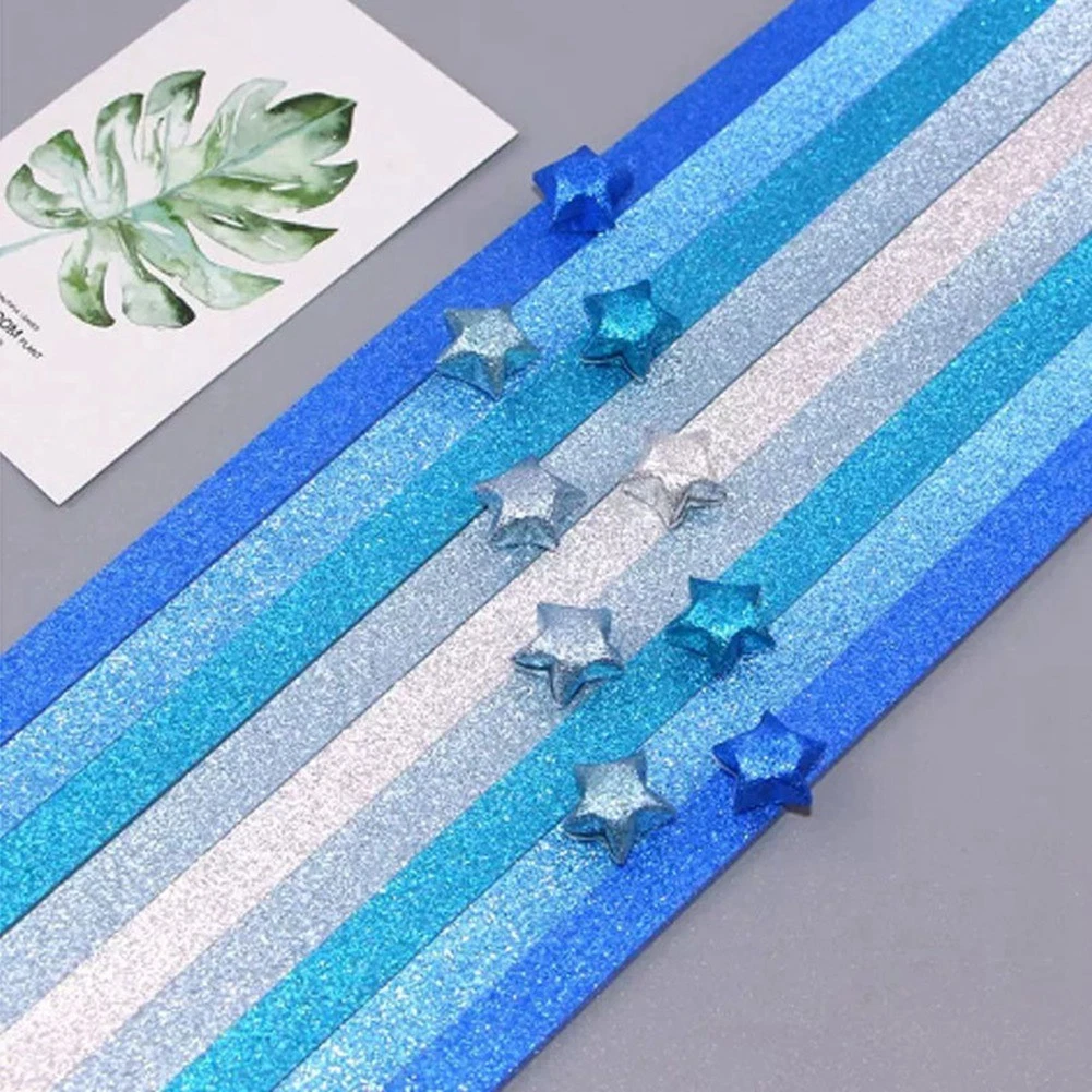 520 Sheets Glitter Folding Stars Strips Stars Decoration Folding for9432