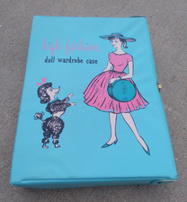 Vintage Barbie High Fashion Doll Wardrobe Case Blue 1960s