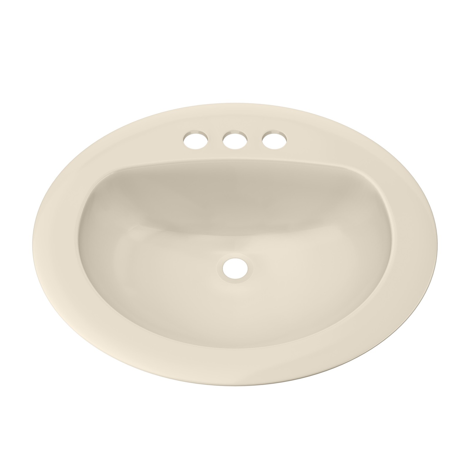 PROFLO PF20174 Rockaway 20.5-Inch Oval Drop-In Bathroom Sink in Off White Vitreous China
