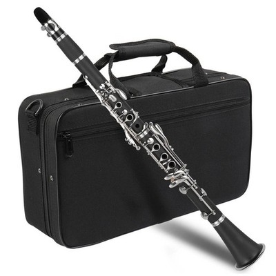Ktaxon Professional 17Key Hard Bakelite Clarinet Flat B Manual Cloth Screwdriver