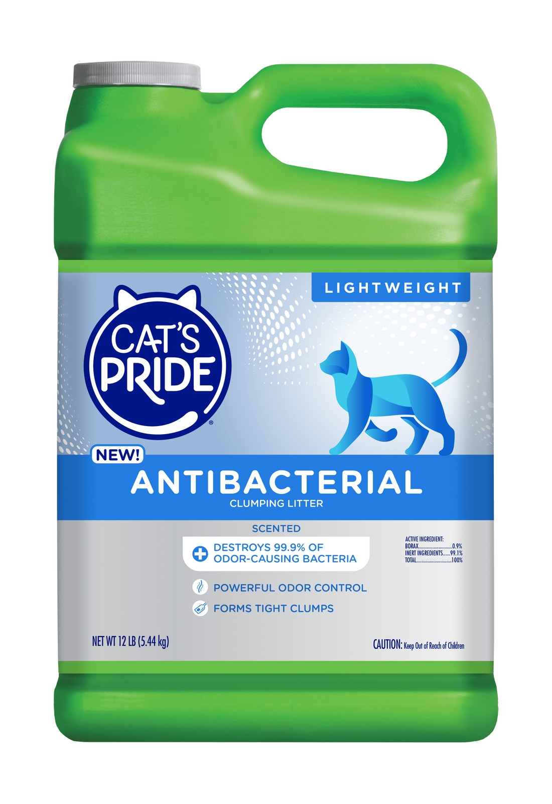 Antibacterial Scented Clumping Cat Litter 12 Pound Jug Natural Odor Control