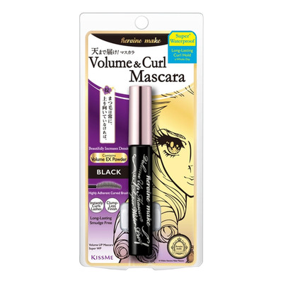 by Kissme Volume & Curl Mascara Black | Waterproof, Volumizing & Lengthening Mas