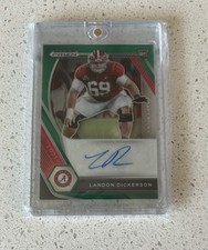 Landon Dickerson Panini Prizm Draft Picks Green Rookie Auto