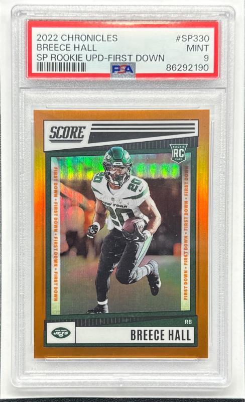 Breece Hall Panini Chronicles Score Premium Rookies Update #SP330 First Down