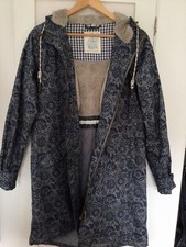 Seasalt Plant Hunter Waterproof Coat Lino Flower Pattern Uk 10