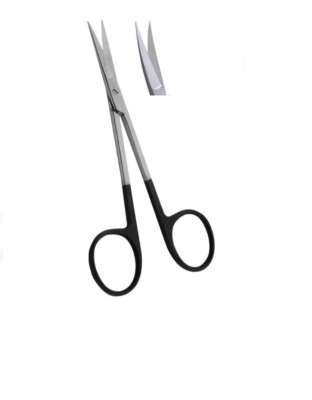 3 IRIS Scissors, 4.1/2'', Curved, Supercut Blades, Sharp Points, 1 Serrated Blade