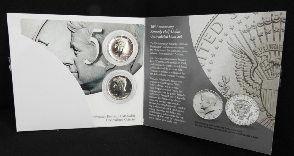 2014-P 50th 24kt.anniversary Kennedy Half Dollar - Foto 2