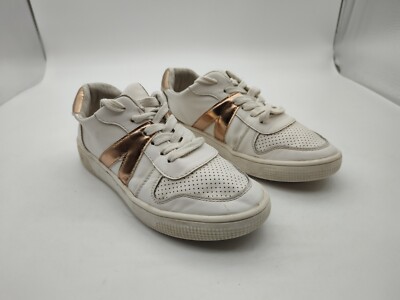 MIA Courtnee Shoes-Youth/Girls Size 1M-White/Gold Sneakers-677692-VERY NICE