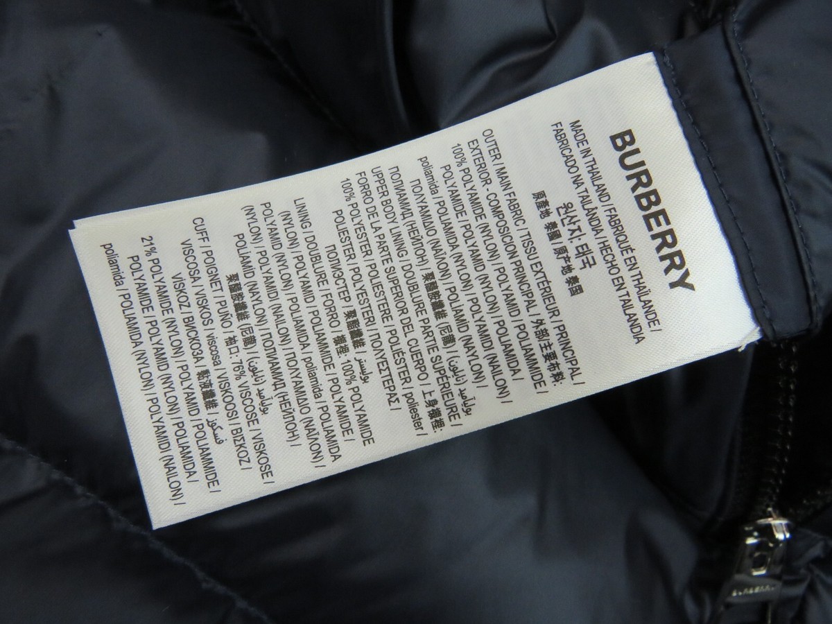NWT BURBERRY DANDERHALL MIDNIGHT BLUE HOODED QUILTED DOWN