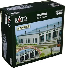 KATO N Scale 3-Stall Concrete Roundhouse 23-240 Modern Engine House for Turntabl