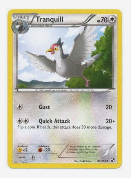 Pokemon - Black & White - Base Set - Tranquill - 85/114 - NM/M