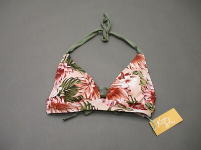 NWT Kona Sol Size S Womens Multicolor Floral Wireless Padded Bikini Top Swimwear
