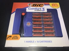 NEW Bic Hybrid Comfort 3 Razor Box Gift Set 16 Cartridges 1 Handle