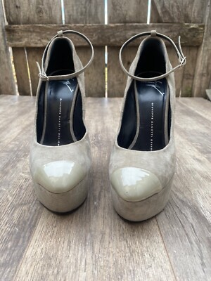 Giuseppe Zanotti High wedge 🌚 platforms shoes Gray Suede Sz Retails  $775