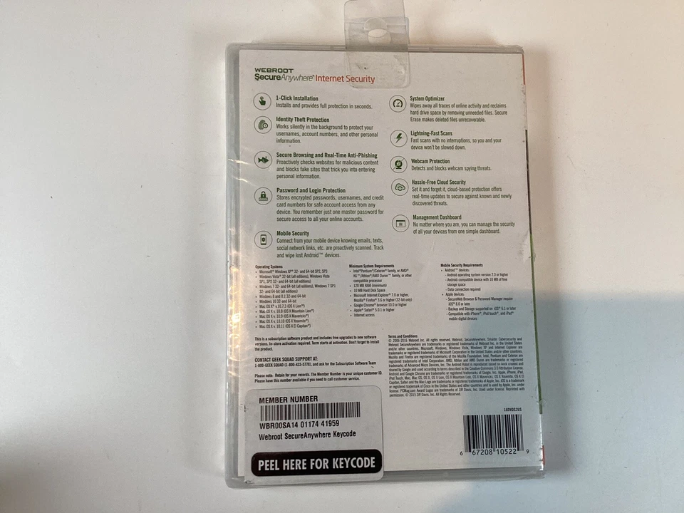 WEBROOT Secure Anywhere Internet Security Plus 3 Devices Antivirus Mobile PC Mac - Image 2 of 2