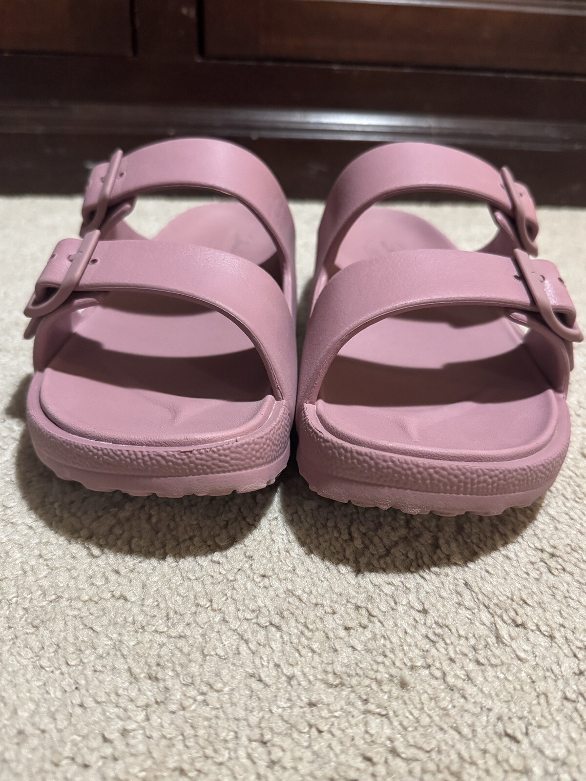 Skechers Foamies Cali Breeze 2.0 Sandal Slides Womens 10 Mauve EVA Buckle Straps