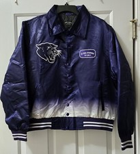 BLACK OWNED Est 19xx Vintage Panther Bomber Jacket,Unisex, size M, Purple 