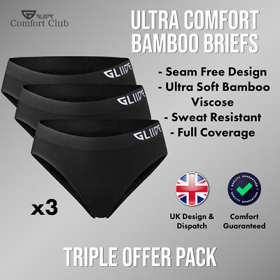 DREIERPACK Damen Bambus Unterwäsche Ultra Comfort Full Slip Schweißabweisend