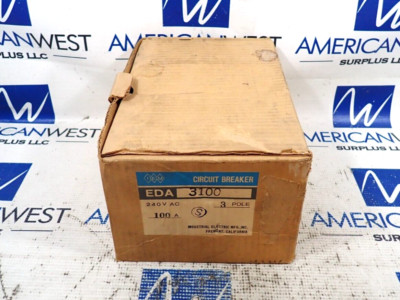 New IEM EDA3100 3 Pole 100 Amp 240 Volt 14kA@240V Circuit Breaker New In Box