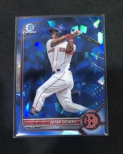 jeter downs base blue sapphire 2022 bowman chrome red sox bcp-116 refractor 