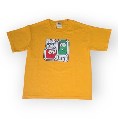 Kid's Big Idea Veggie Tales Bob & Larry Retro Style T-Shirt Y2K Goldenrod S - Picture 5 of 8