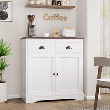 Farmhouse Kitchen Buffet Cabinet ,New White Storage Cabinets w/Doors and Drawers