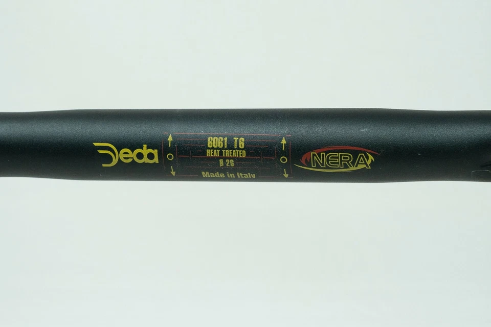 DEDA NERA 26.0 HANDLEBAR BARS 90s VINTAGE 44 ROAD RACING BIKE OLD BICYCLE BLACK - Image 3 of 4
