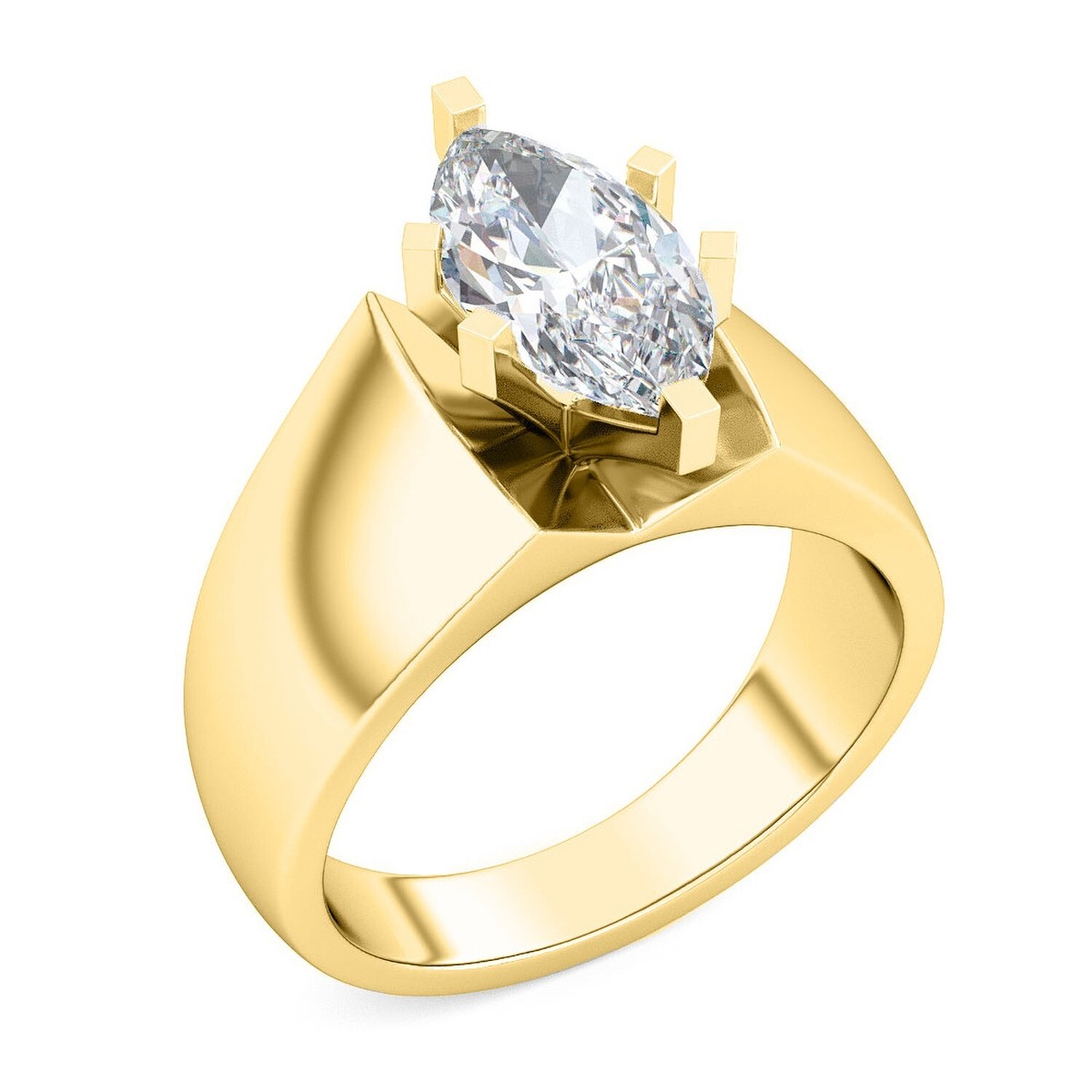 3 CT Marquise Cubic Zirconia Set Solitaire Engagement Ring in 925