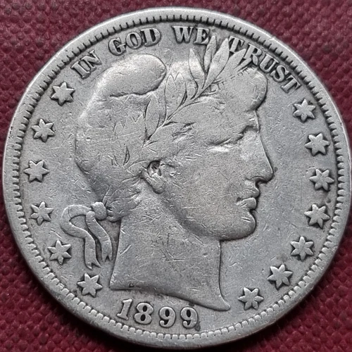 1899 Barber Half Dollar 50c Better Grade VG - F Fine #80901