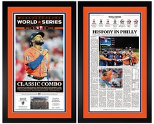 Houston Astros 2022 World Series GM 4 No Hitter Classic Matted & Framed Set!
