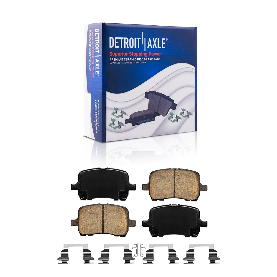 Conjunto de pastilhas de freio dianteiras traseiras de cerâmica para Chevrolet Malibu Pontiac G6 Saturn Aura - Imagem 3 de 4