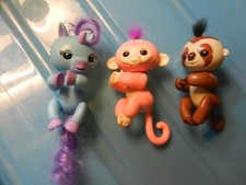 lot of 3 Fingerlings: Sloth, Monkey, Unicorn