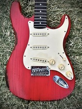 Red Relic Pistols Crown Barncaster Strat GUITAR BODYONLY PARTCASTER USA MADE