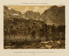 12247.Decoration Poster.Vintage Interior wall art design.1871 Alpine Lake