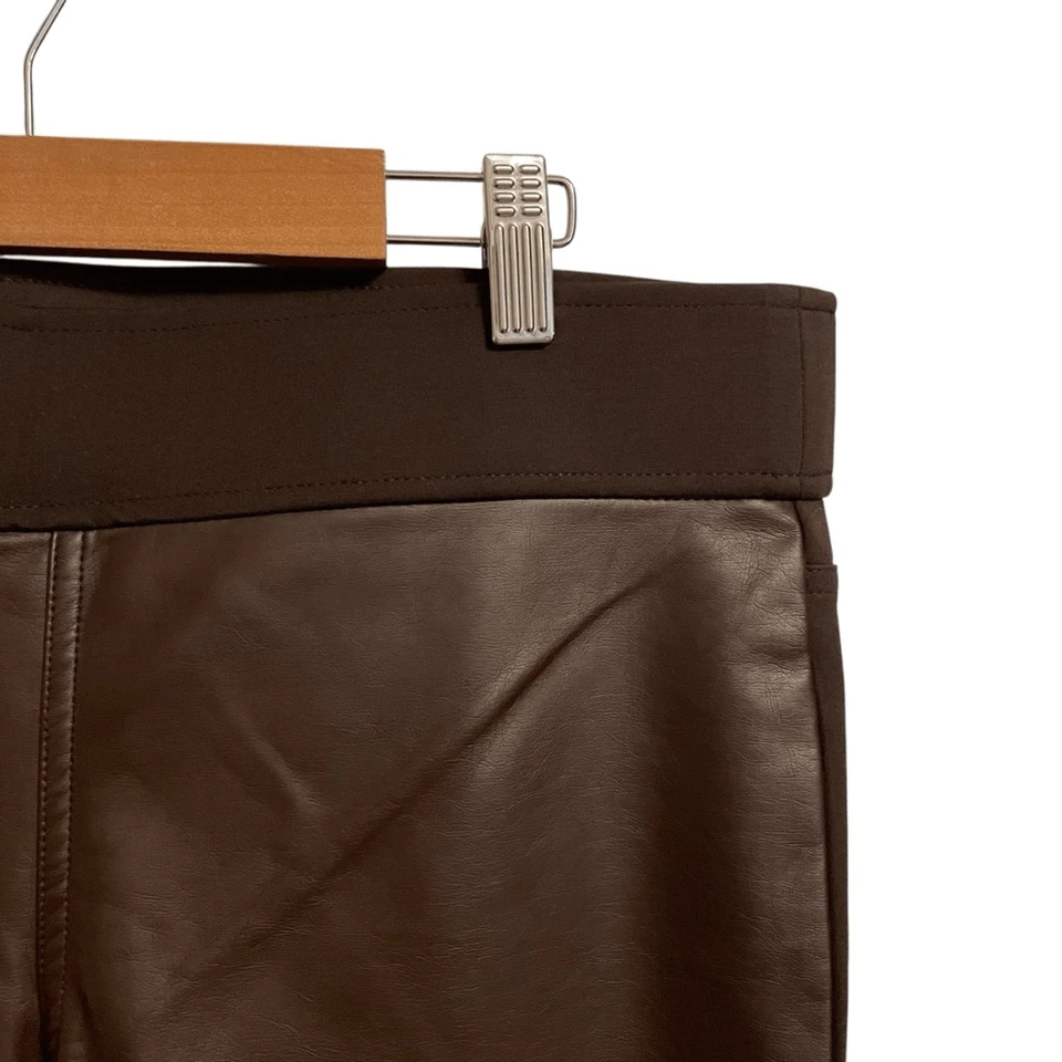 Leggings modernos Lauren Ralph Lauren marrón imitación cuero talla 10 nuevos con etiquetas Foto 2 de 4